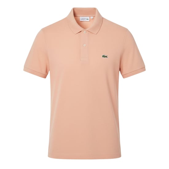 Men's Lacoste Fit L.12.12 Pique Polo Shirt in Orange - Image 1
