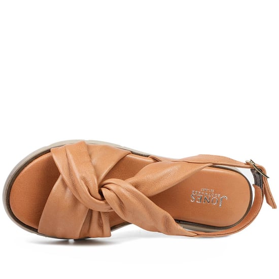 Jones Bootmaker Jocasta Leather Twist Strap Sandals - Image 4