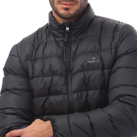 Men's Gant Down Jacket in Black - Image 3