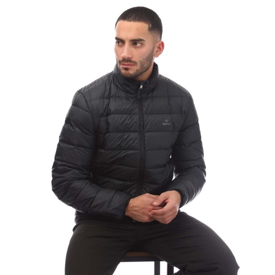Men's Gant Down Jacket in Black - Image 4