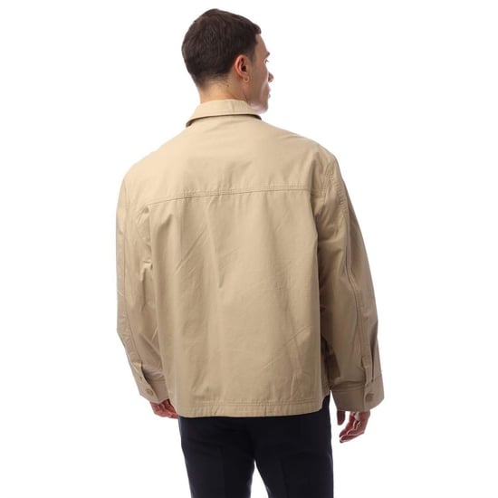 Men's Hugo Logo Label Jacket in Beige - Image 2