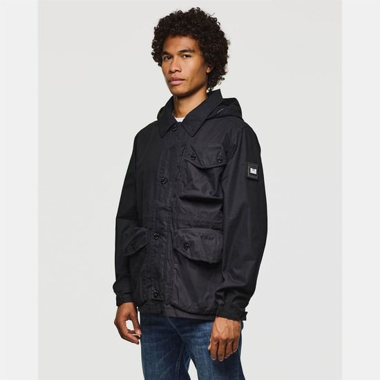 Men's Weekend Offender Harporcrate Pocket Jacket in Black - Image 2