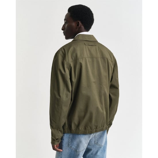 Men's Gant Windcheater Jacket in Green - Image 4