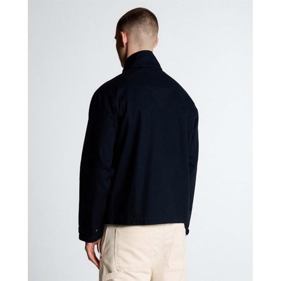 Men's Lyle And Scott Neck Twill Jacket in Blue - Image 3