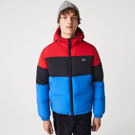 Men's Lacoste Water Resistant Puffer Jacket in Red - Image 1
