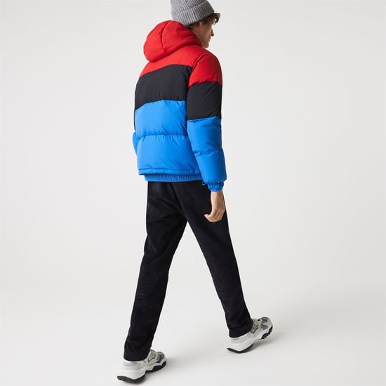 Men's Lacoste Water Resistant Puffer Jacket in Red - Image 4