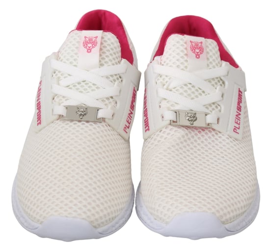 Philipp Plein Witte Roze Polyester Becky Sneakers Schoenen - Image 4