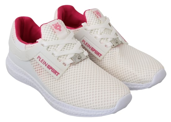 Philipp Plein Witte Roze Polyester Becky Sneakers Schoenen - Image 5