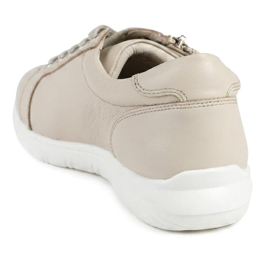 Jones Bootmaker Buttercup Leather Zip & Lace Trainers - Image 3
