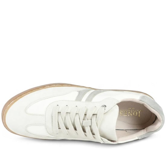Jones Bootmaker Blanca Leather Lace Up Gum Sole Trainers - Image 4