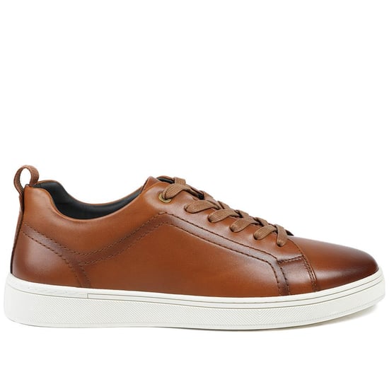 Jones Bootmaker Salvador Leather Lace Up Trainers - Image 2