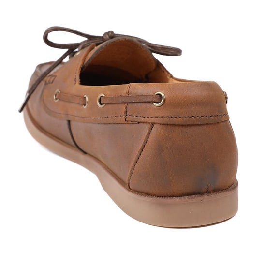 Jones Bootmaker Partington Leather Lace Up Boat Shoes - Image 3