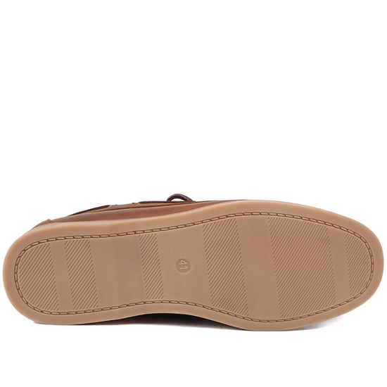 Jones Bootmaker Partington Leather Lace Up Boat Shoes - Image 5