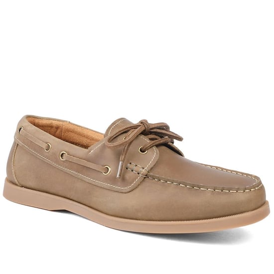 Jones Bootmaker Partington Leather Lace Up Boat Shoes - Image 1