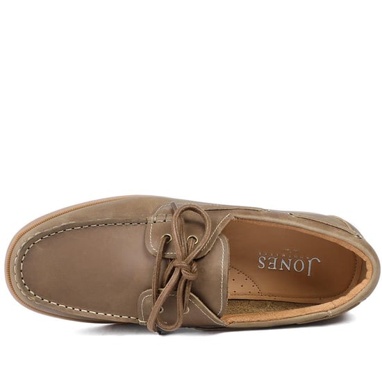 Jones Bootmaker Partington Leather Lace Up Boat Shoes - Image 4