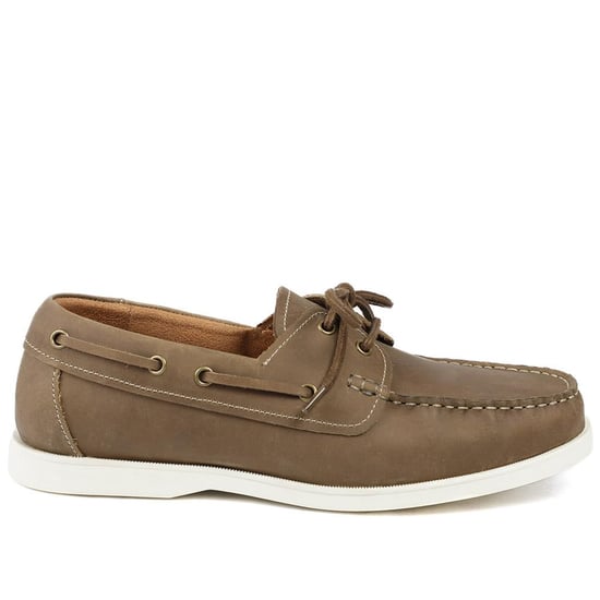 Jones Bootmaker Partington Leather Lace Up Boat Shoes - Image 2