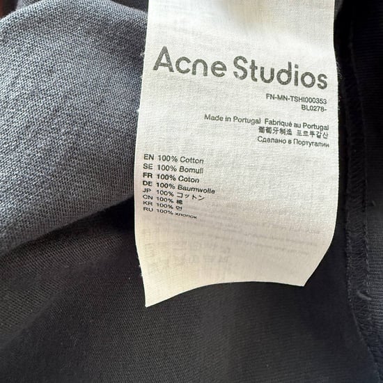 Acne Studios Logo T-shirt in Grey Cotton - Image 5