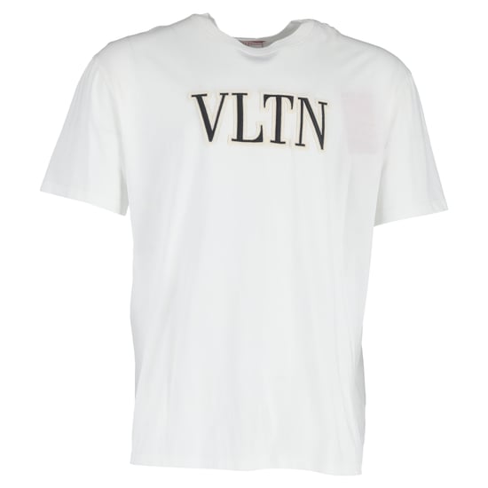 Valentino VLTN Logo T-shirt in Witte Katoen - Image 1