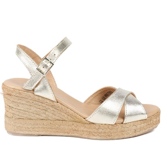 Jones Bootmaker Raelina Leather Wedged Espadrilles - Image 1
