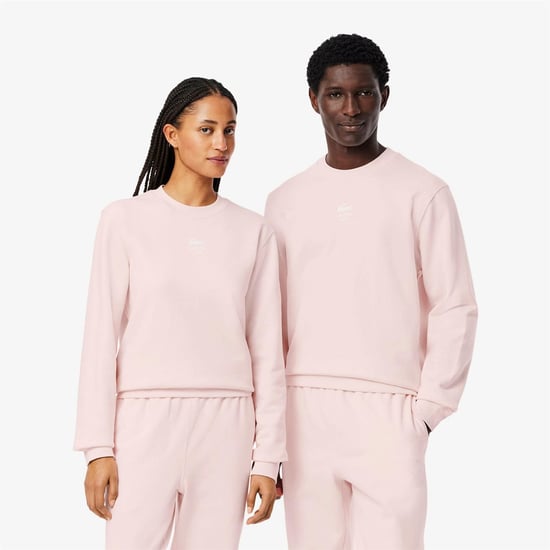 Men's Lacoste Fleece Sweatshirt in Pink - Image 3