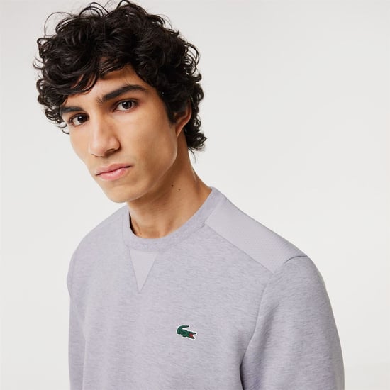 Men's Lacoste Sweatshirt in Grey - Image 6
