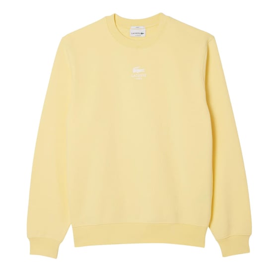 Men's Lacoste Fleece Sweatshirt in Yellow - Image 1