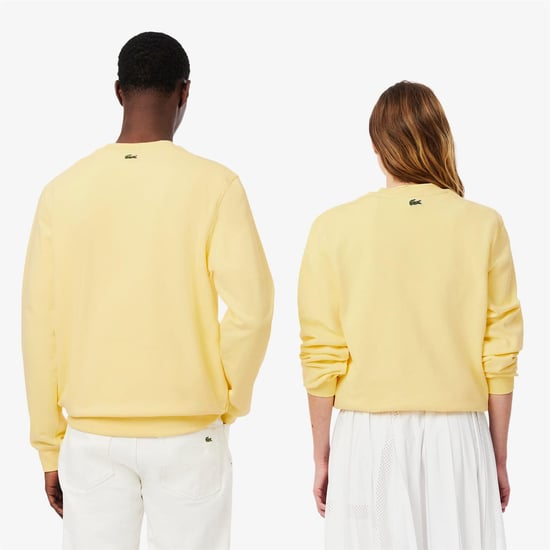 Men's Lacoste Fleece Sweatshirt in Yellow - Image 4