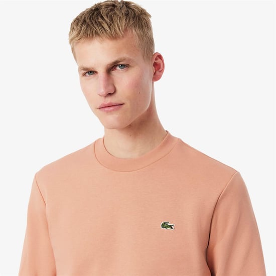 Men's Lacoste Crew Neck Sweatshirt in Orange - Image 5