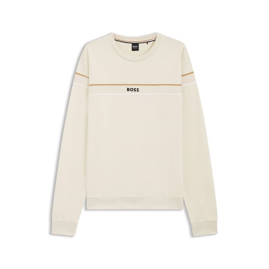 Men's Boss Crewneck Sweatshirt in White - Image 1