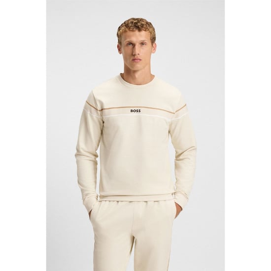 Men's Boss Crewneck Sweatshirt in White - Image 2