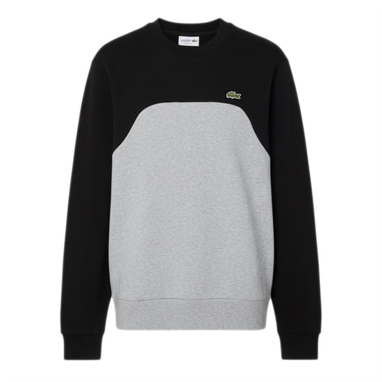 Men's Lacoste Block Cotton Fleece Sweatshirt in Grey - Image 1