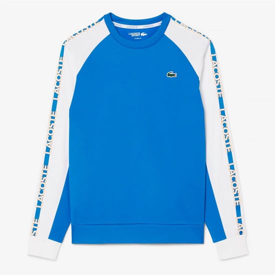 Men's Lacoste Colour Block Stripe Sweatshirt in Blue-White - Image 1