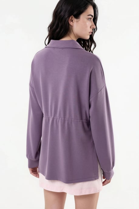 Ritskraag Sweatshirt met Verstelbare Taille - Image 3