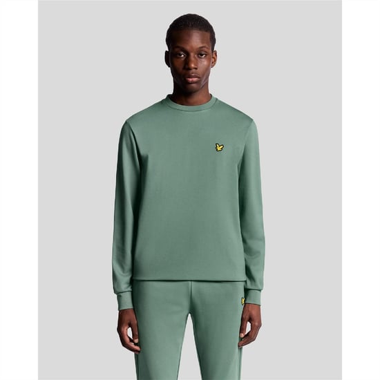 Men's Lyle And Scott Lightweight Sweatshirt in Green - Image 1