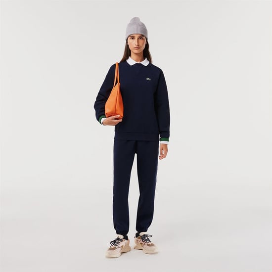 Women's Lacoste Sweatshirt in Navy - Image 4