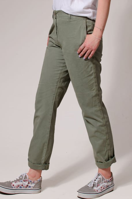 Tapered Ankle Grazer Chino Trousers - Image 3