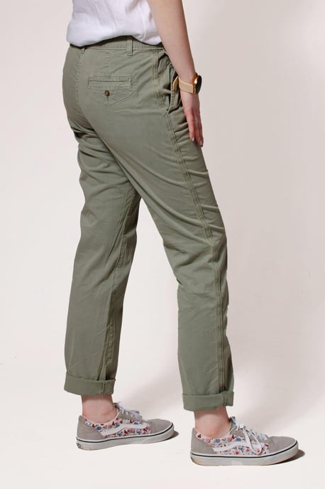 Tapered Ankle Grazer Chino Trousers - Image 4