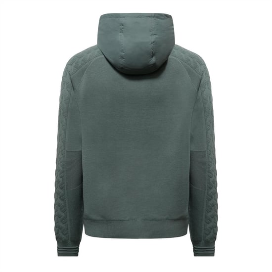 Men's Boss Mirror Zip Up Hoodie in Green - Image 2