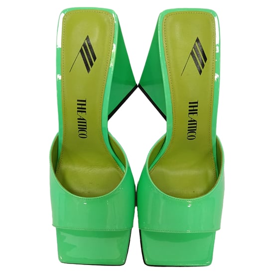 Attico Devon Mules i neongrönt lackläder - Image 5