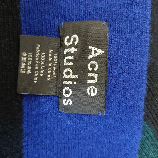 Acne Studios gestreepte sjaal van veelkleurige wol - Image 3