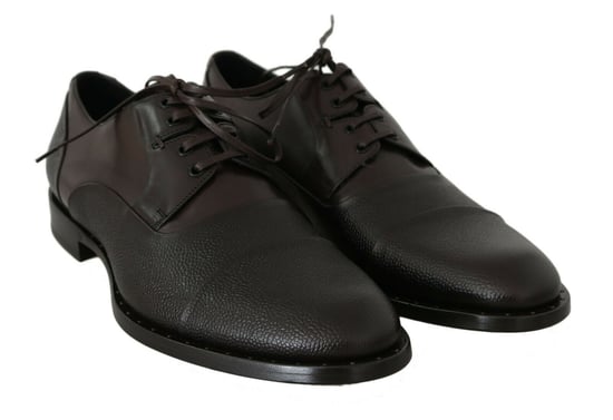 Dolce & Gabbana Brown Leather Laceups Dress Mens Shoes - Image 3