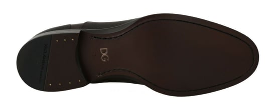 Dolce & Gabbana Brown Leather Laceups Dress Mens Shoes - Image 6
