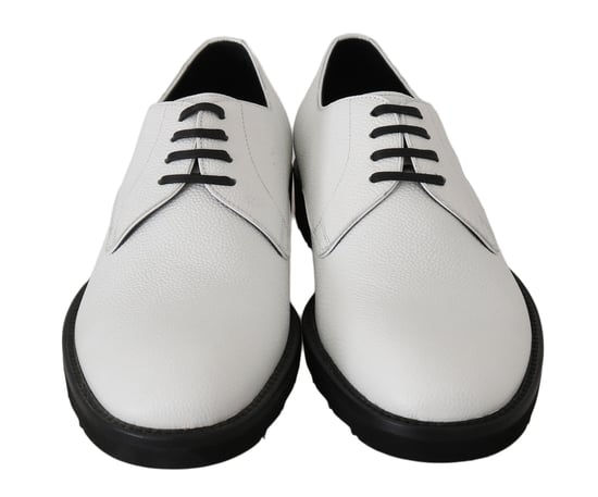 Dolce & Gabbana Witte Leren Derby Formele Schoenen - Image 3