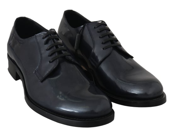 Dolce & Gabbana Blauwe Leren Derby Kledingformele Schoenen - Image 6