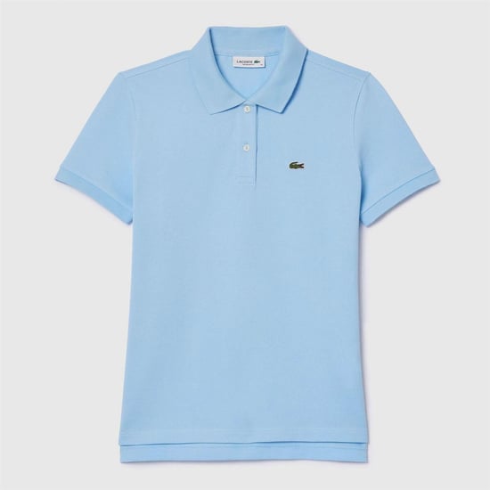 Women's Lacoste Fit Petit Polo Shirt in Blue - Image 1