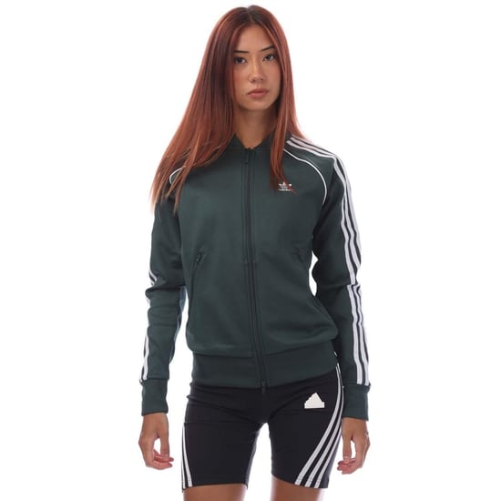 Women's adidas Originals SST Track Jacket in Green - Image 1