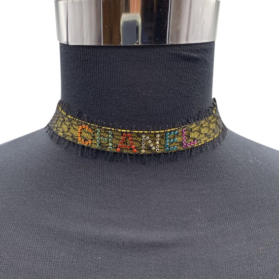 Chanel Läderhalsband Chocker - Image 2