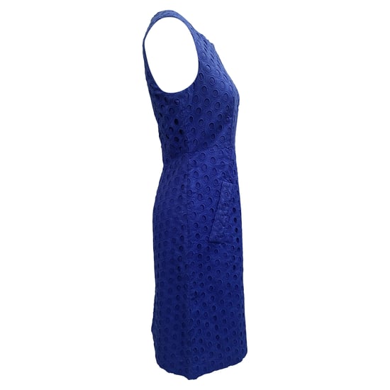 Diane von Furstenberg Oogjes Mini-Jurk in Blauwe Katoen - Image 3