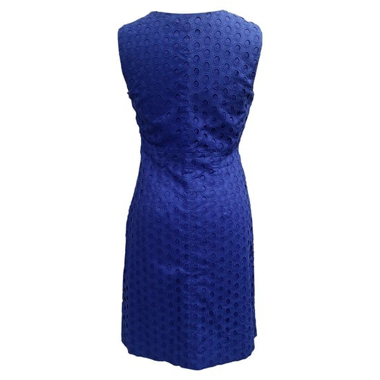 Diane von Furstenberg Oogjes Mini-Jurk in Blauwe Katoen - Image 5