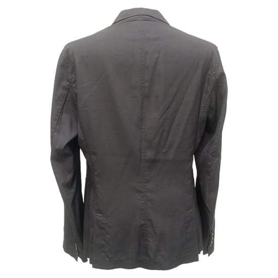 Brunello Cucinelli Single-Breasted Blazer with Pockets in Grey Wool - Image 3